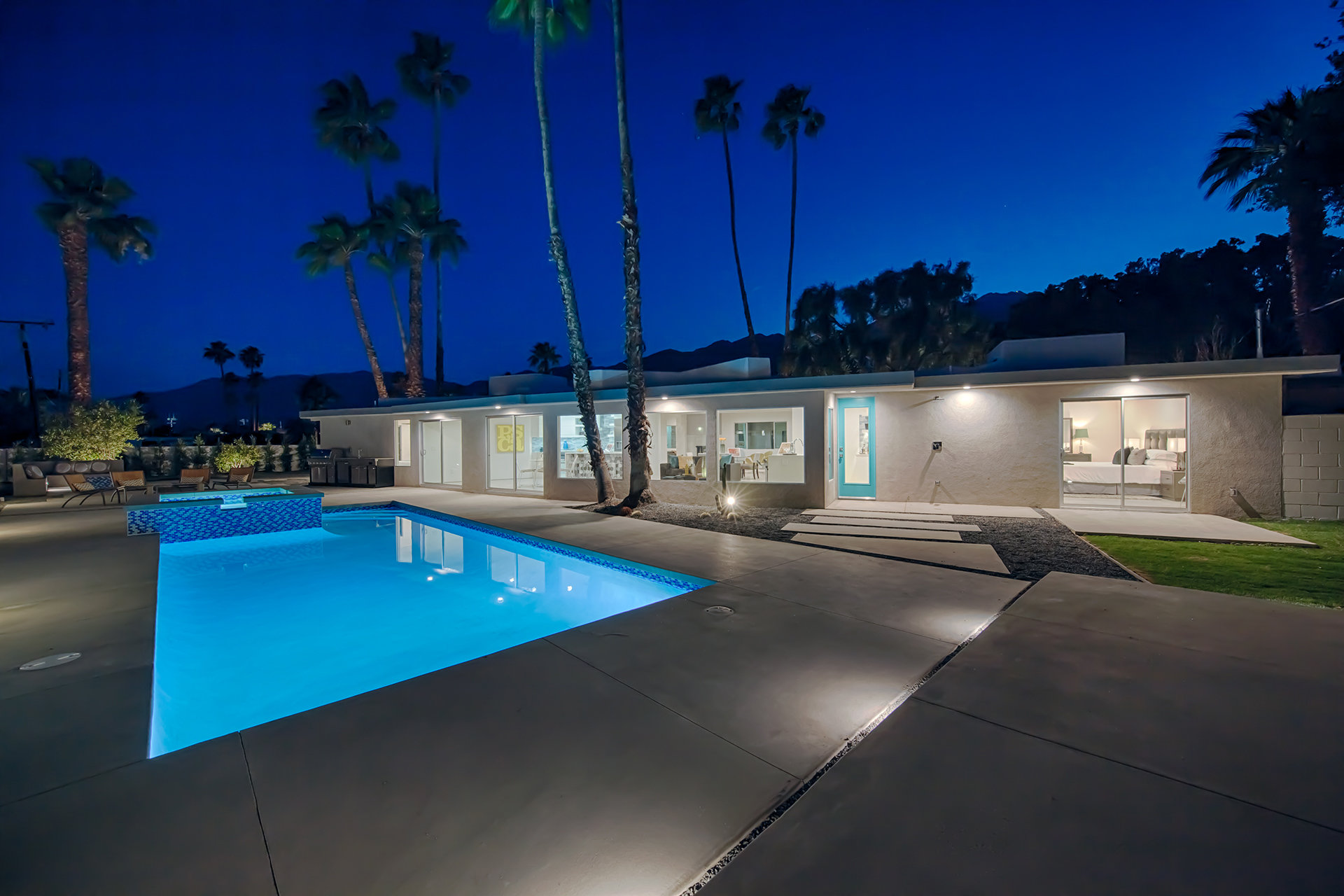 A mid-century home with pool in the Sunrise Park neighborhood of Palm Springs, California