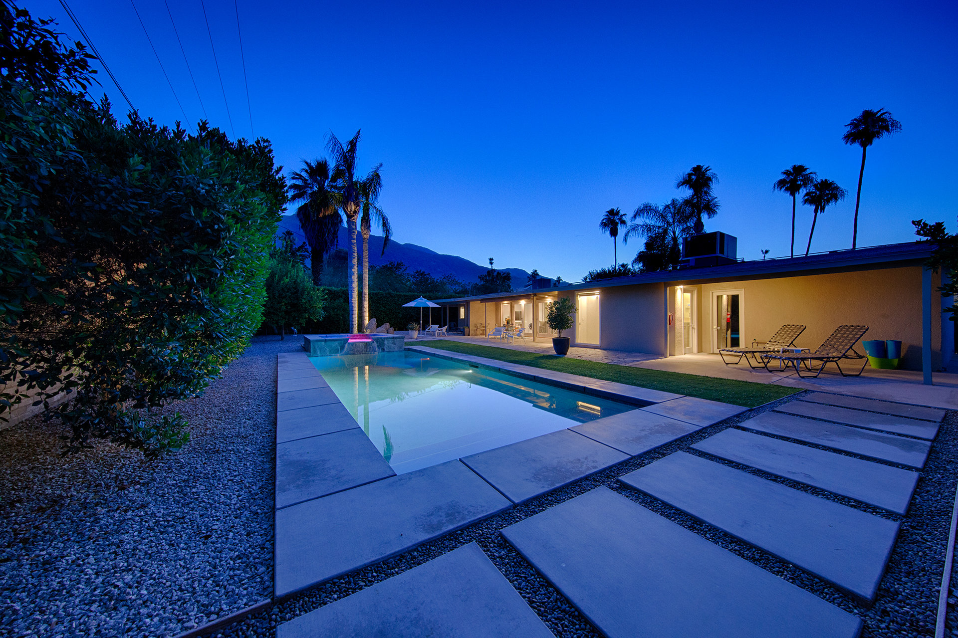 A classic pool home in the Tahquitz River Estates neighborhood of Palm Springs, California