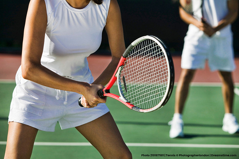 People playing tennis in Palm Springs