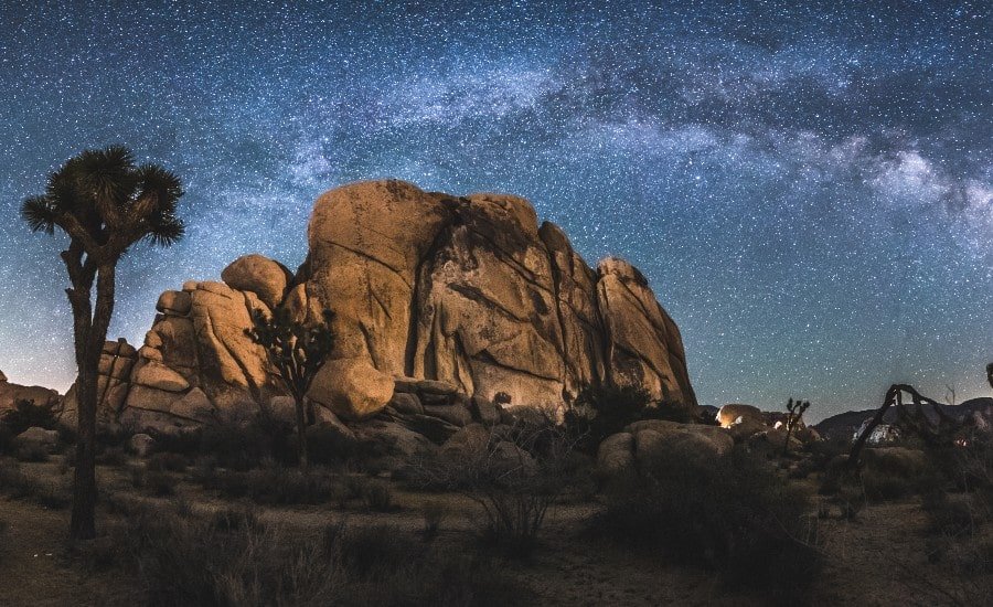 View of the Milky Way above Joshua Tree National Park 