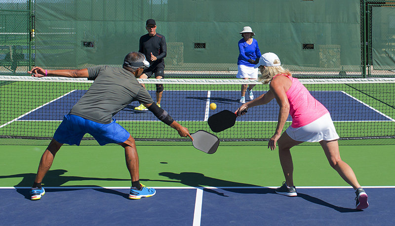 People playing pickleball in Palm Springs