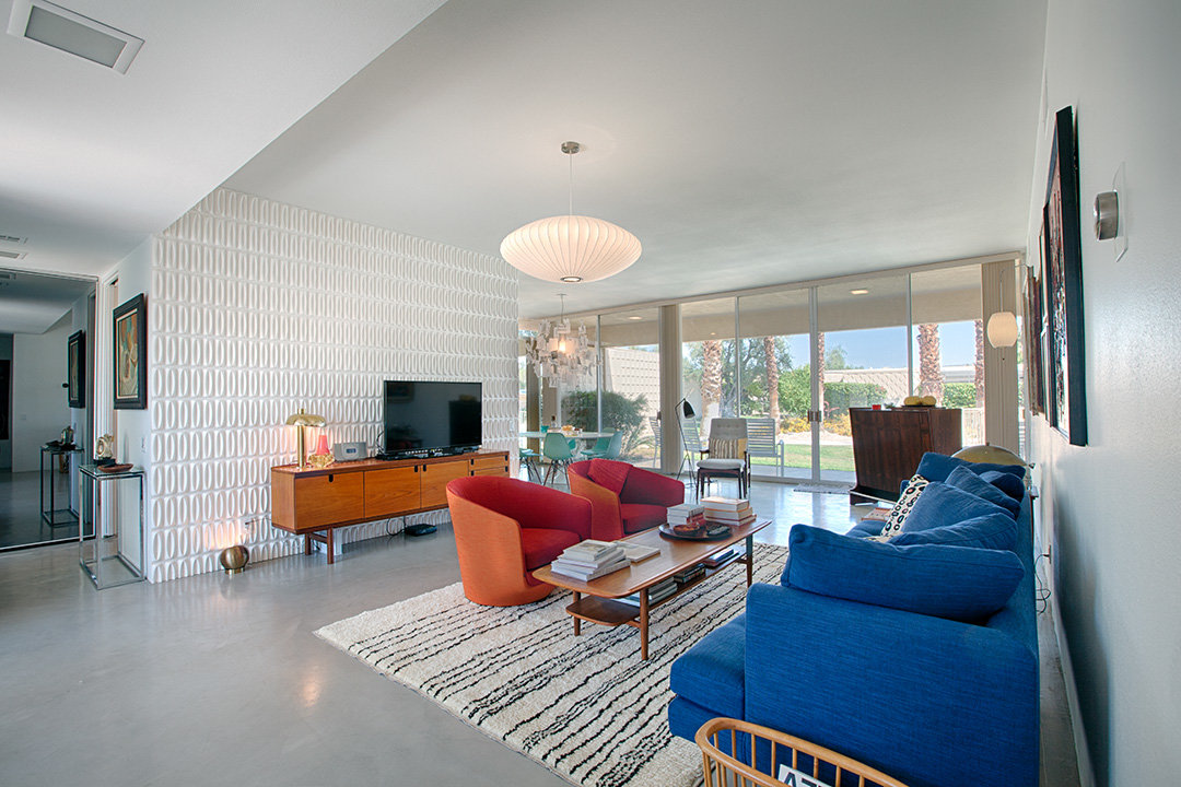 The interior of a condo in Seven Lakes Country Club in Palm Springs