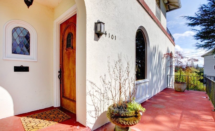 spanish style property entryway in Palm Springs, California